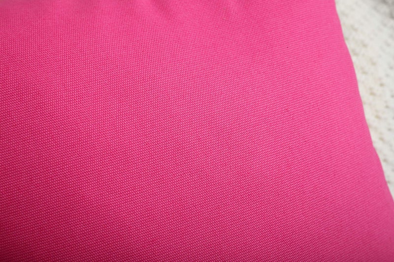 TangDepot Handmade Decorative Solid 100% Cotton Canvas Throw Pillow Covers /Pillow Shams, (16" x16" , Hot Pink, 1 Count (Pack of 1)) - Image 3